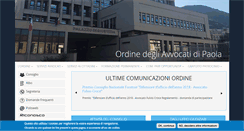 Desktop Screenshot of ordineavvocati-paola.it